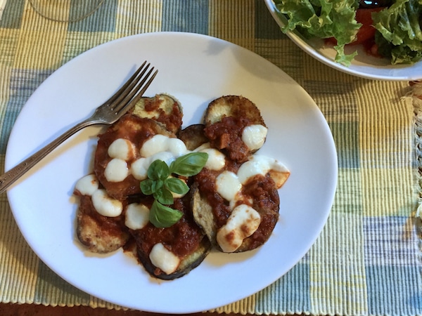 eggplant parmesan for one