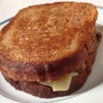 three cheese grilled cheese sandwich