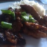 sichuan chinese chicken and eggplant with garlic sauce