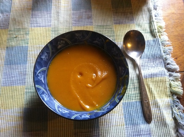 curried butternut squash soup with apples