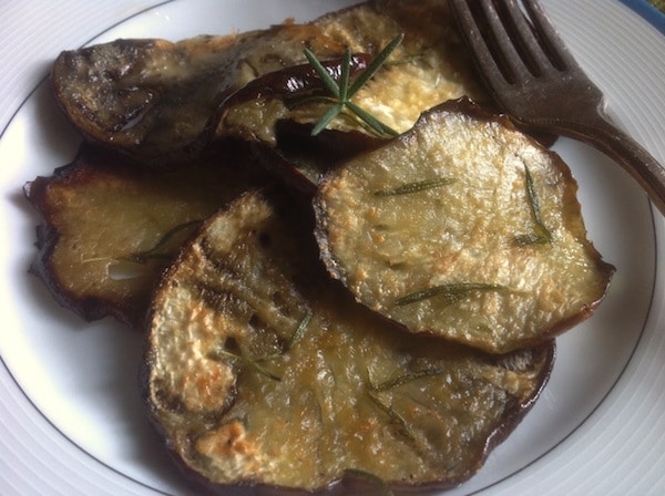 Rosemary Olive Oil Broiled Eggplant