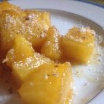 caramelized pineapple chunks
