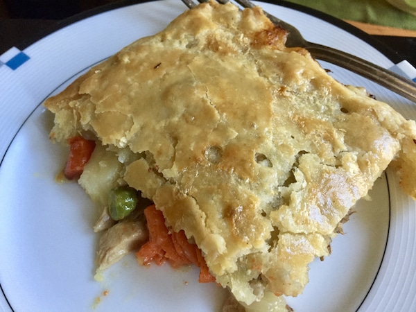 Turkey Pot Pie for One Person
